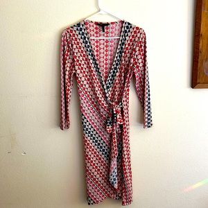 BCBG Long Sleeve Wrap Dress